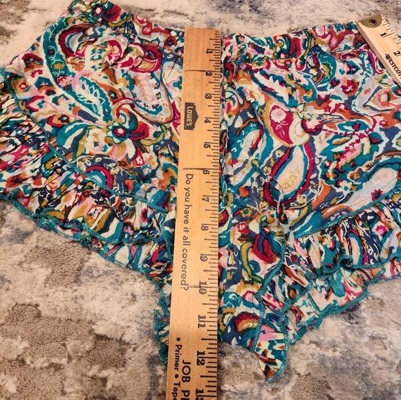 NWT Volcom Shorts Flowy Colorful Mulitcolored Size Small Stretch Waist Beachy - Picture 11 of 16